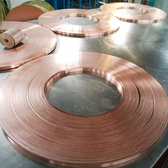 Tira de metal de cobre condutora de alta qualidade 99,99% tira de folha de cobre de aterramento puro tira de cobre